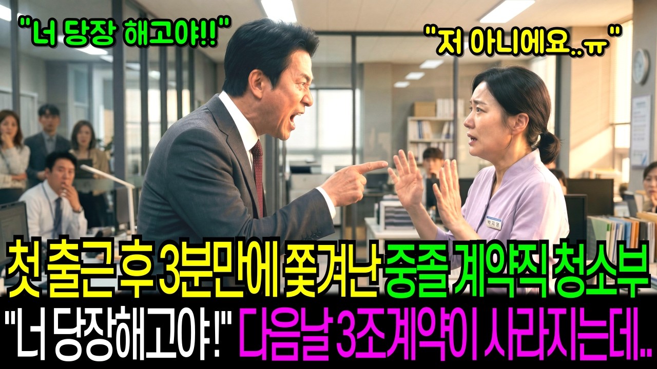 첫 출근 3분만에 해고된 중졸 계약직 그녀가 쓰레기통에 버린 이것 때문에 다음날    3조 계약이 증발했다