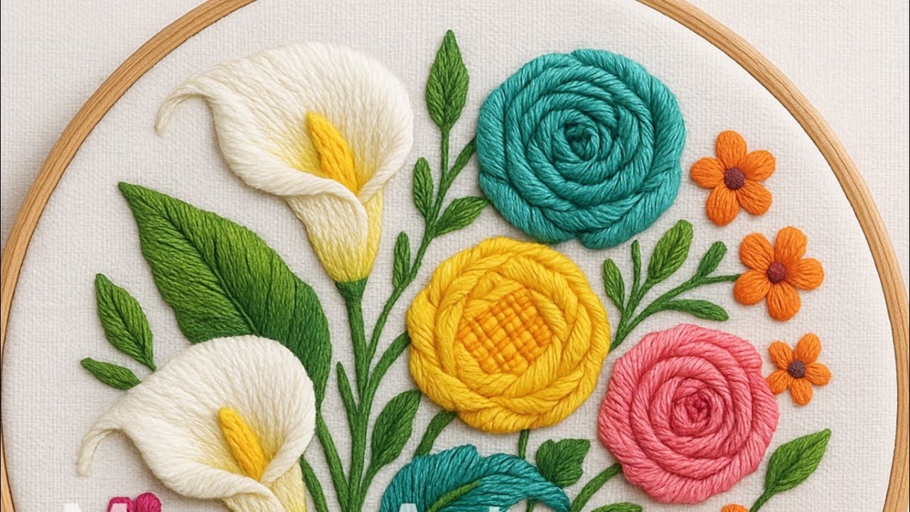C&oacute;mo bordar rosas 3 /12 Manos Artesanas