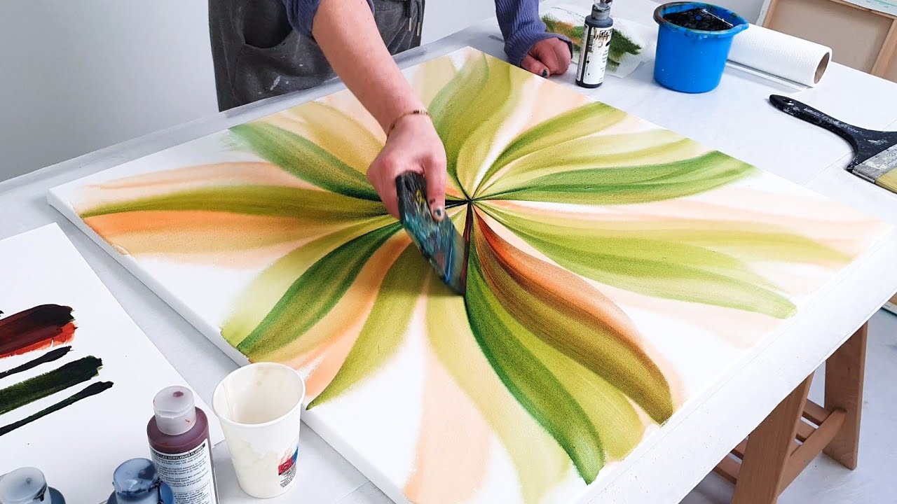This Easy Center Design is Spectacular! 🍂Beginner Friendly Botanical Painting