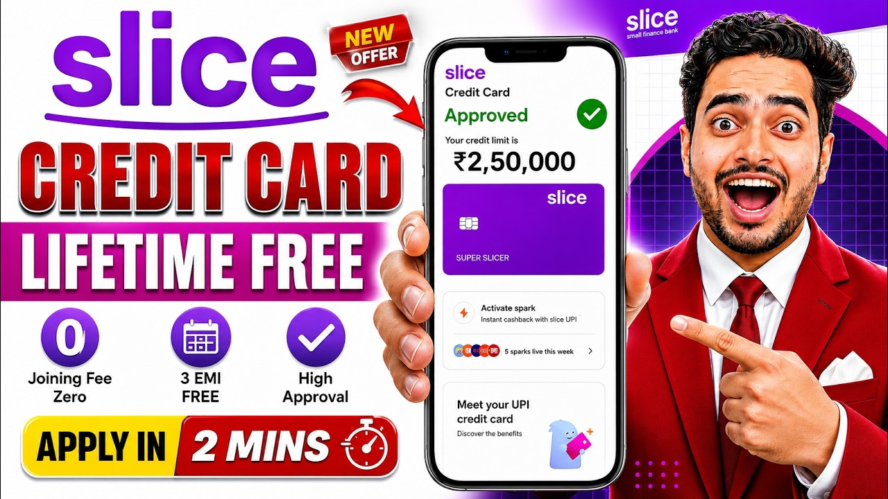 Slice Credit Card Apply || Slice rupay Credit Card Apply || Slice lifetime free Credit Card Apply