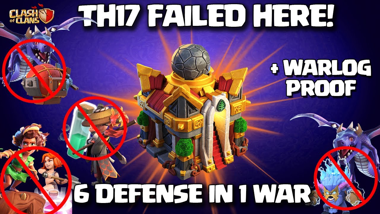 Th17 Failed here! 6 Defense in 1 War🔥Th16 Anti RC & Dragons | Best Th16 CWL Base 2025🤞Th16 War Base