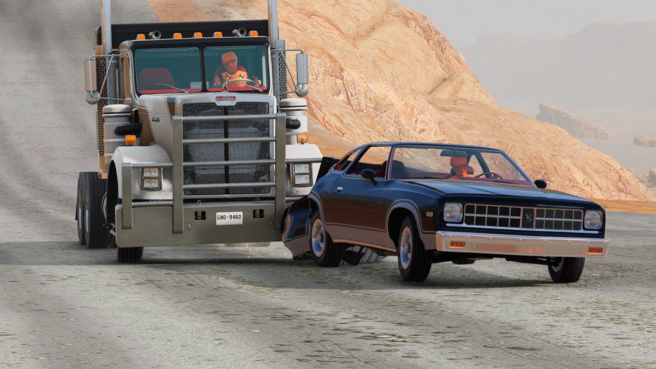 SEMI-TRUCK ROAD RAGE! 🤬 Massive Truck VS Everything on a Desert Highway (BeamNG Drive)
