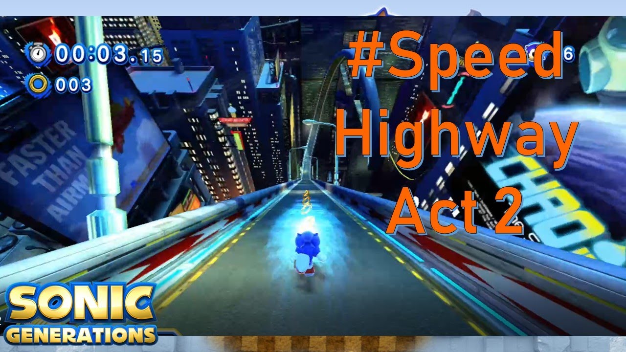 Sonic Generations - Guía Rings Estrella Roja - Speed Highway Act 2