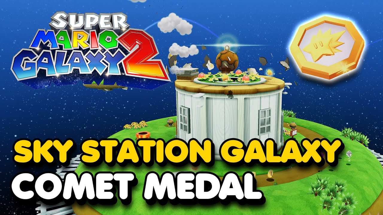 Super Mario Galaxy 2 - Sky Station Galaxy Comet Medal Location
