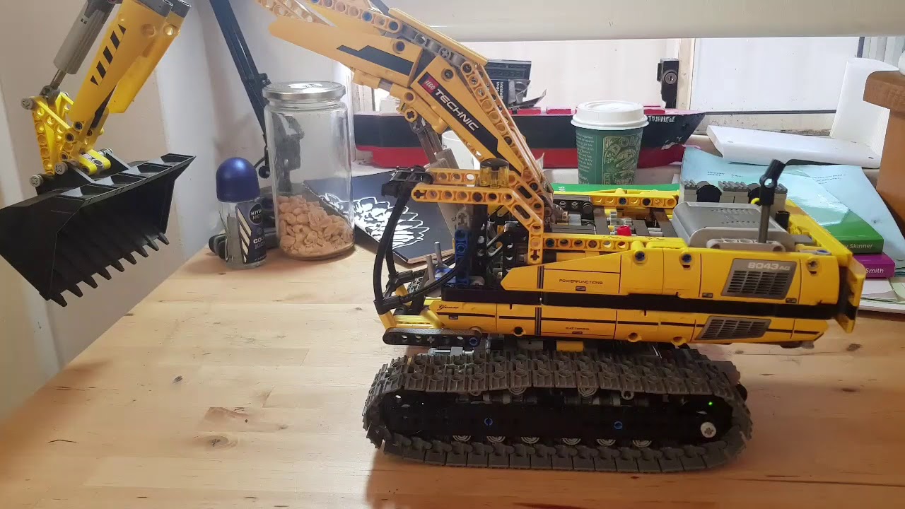 Lego 8043 motorized excavator XL motor mod.  feat TWO large motors