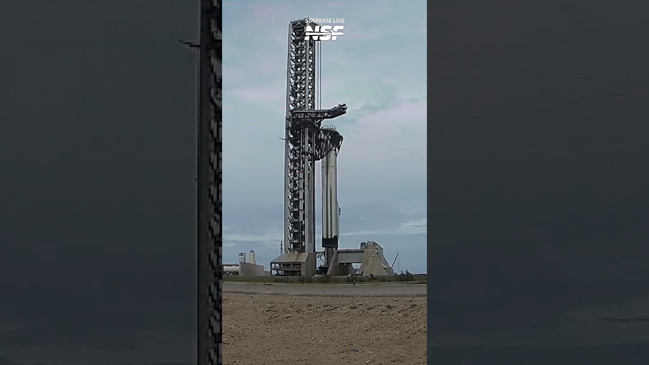 SpaceX Lifts HUGE Booster for Static Fire Testing! #spacex #starship #space #rocket