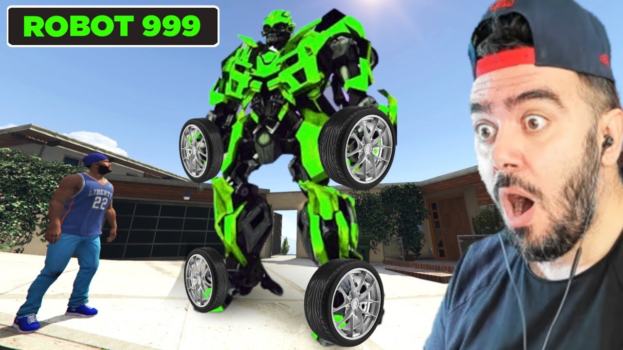 FRANKLIN D&Uuml;NYANIN EN B&Uuml;Y&Uuml;K ROBOT ARABASINI BULDU - GTA 5 MODS