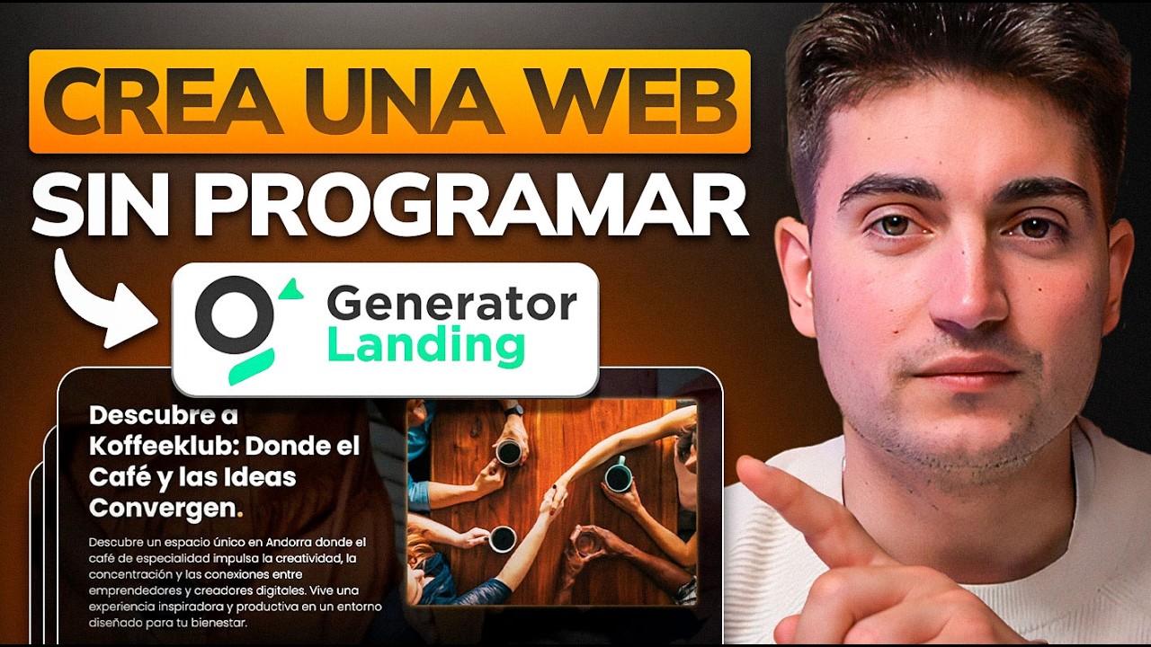 Crea una página web desde CERO con IA con GENERATOR LANDING  (sin escribir ni una línea de CÓDIGO)