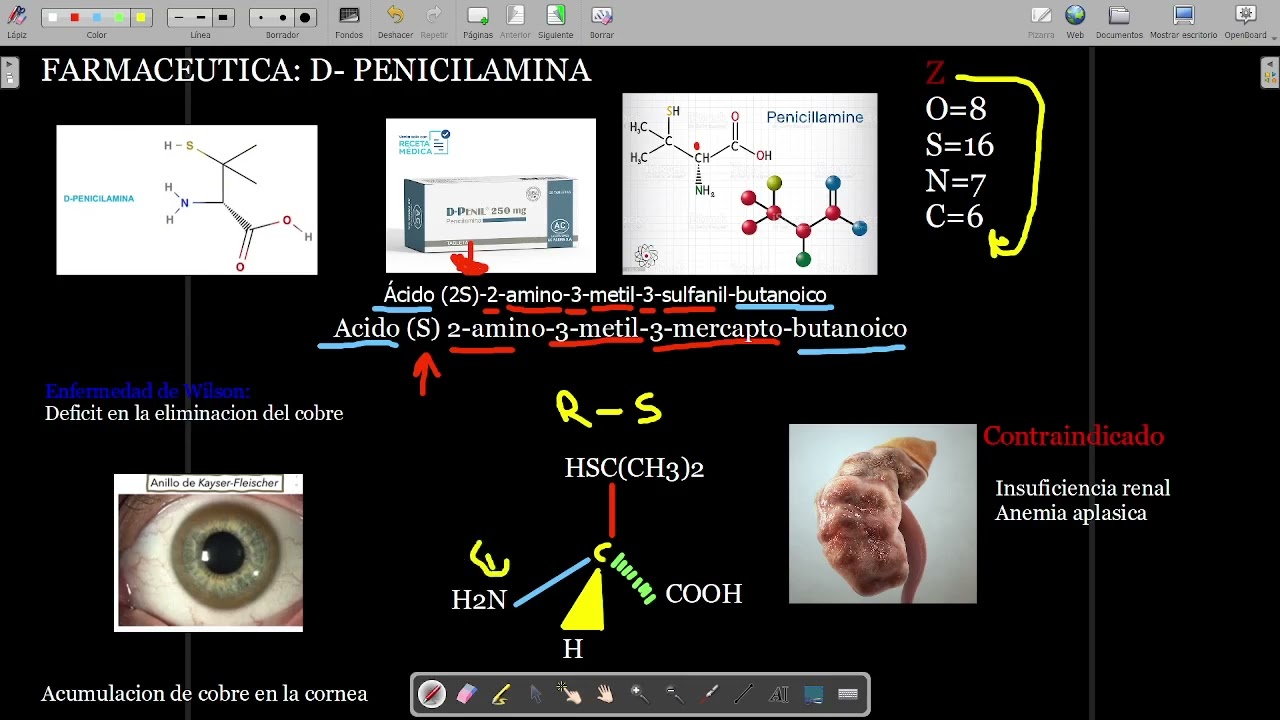 ✅PENICILAMINA-nomenclatura IUPAC y MECANISMOS⚗️