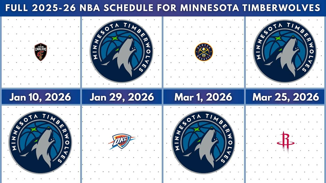 Minnesota Timberwolves | Full 2025-26 NBA Schedule