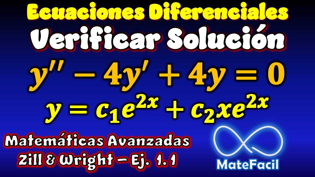 Comprobar Ecuacion de Segundo Orden - Matemáticas Avanzadas para ingeniería