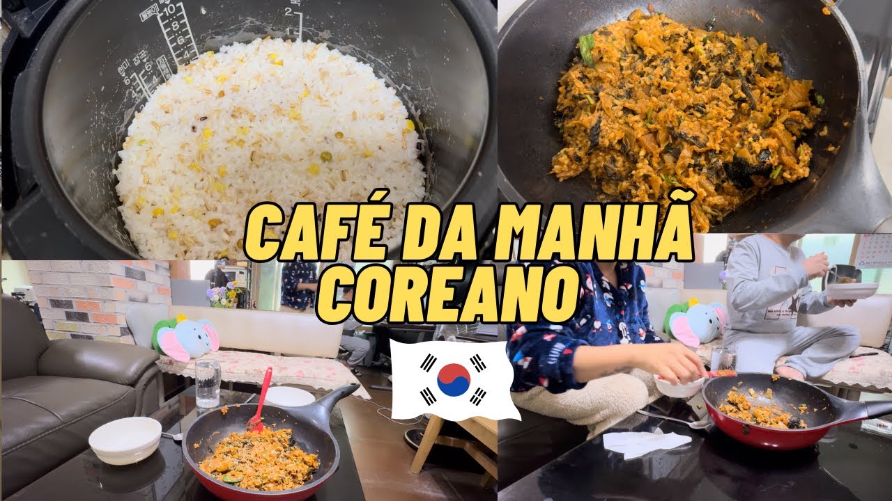 CAFÉ DA MANHÃ COREANO - ARROZ, ATUM E KIMCHI 😱🇰🇷