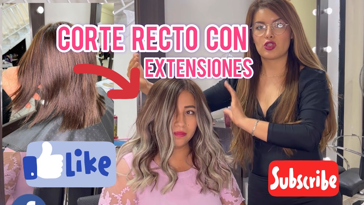 ❤️Corte Recto con Extensiones