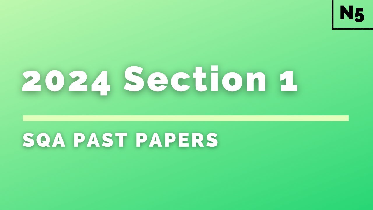 National 5 Physics | SQA Past Papers | 2024 | Section 1 (Multiple Choice)