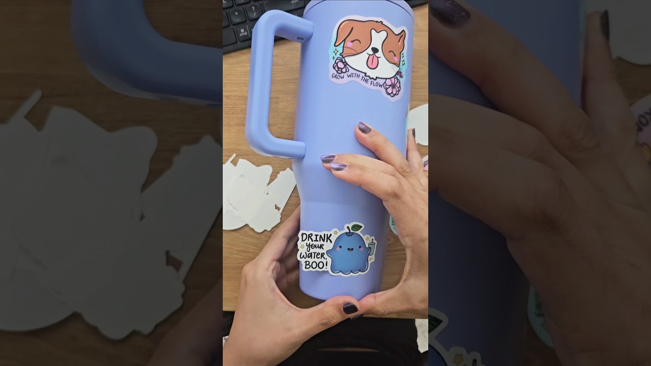 Help me sticker bomb my new tumbler!  #stickers #stickerbombing #hydrojug
