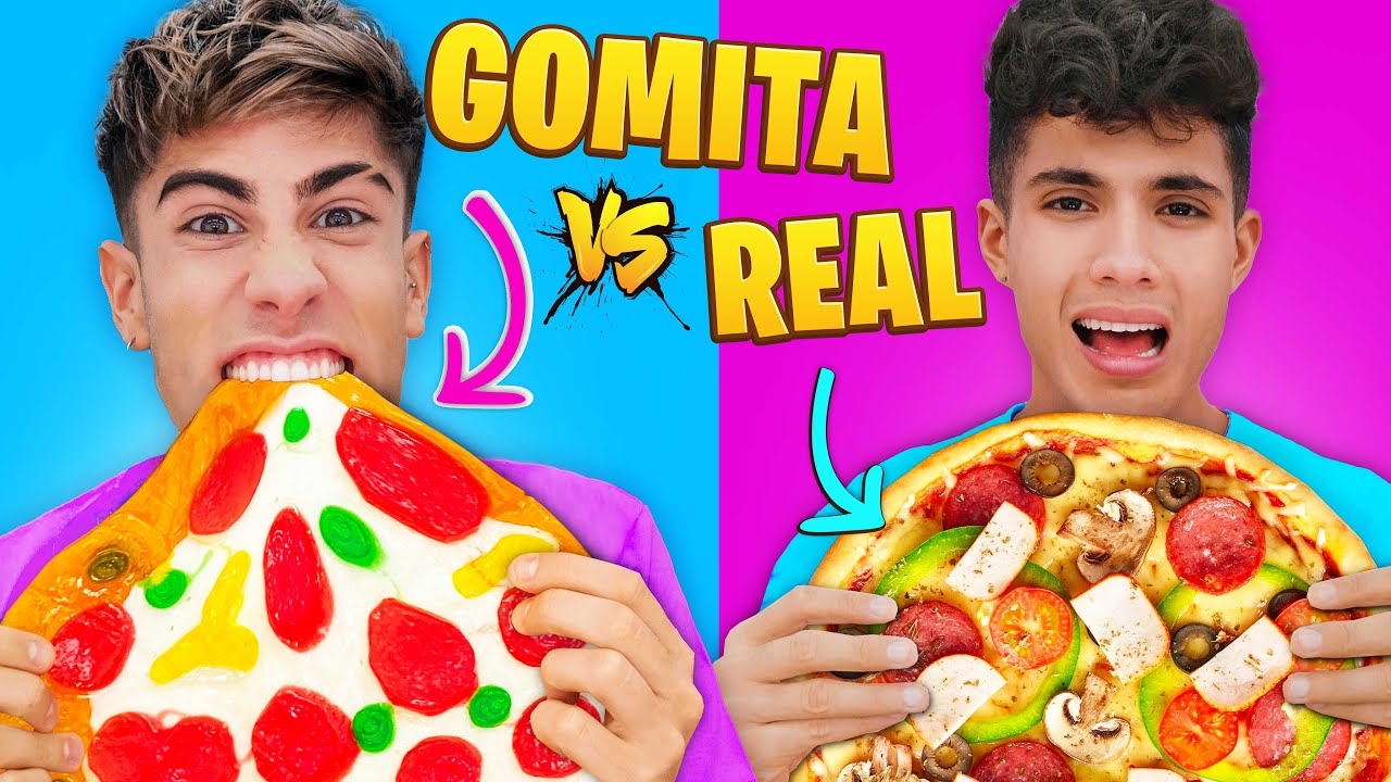 ГИГАНТСКАЯ МАРМЕЛАДКА vs НАСТОЯЩАЯ ЕДА !! 🍕 🍭