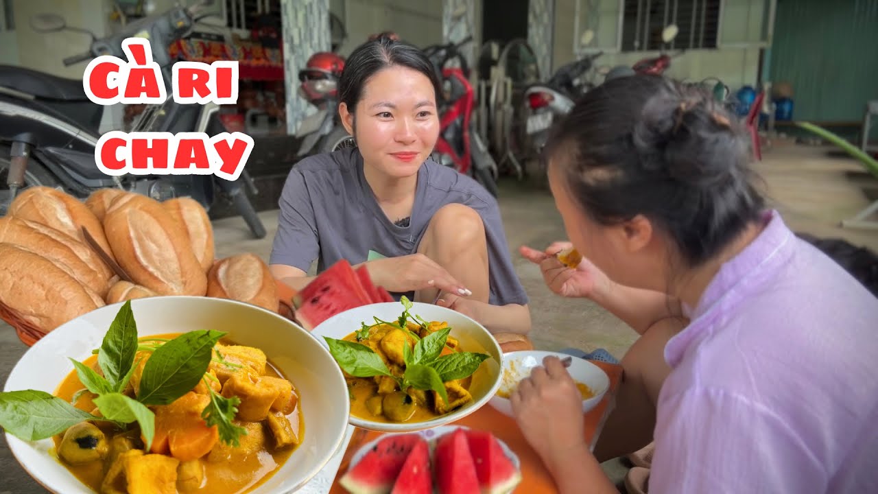 Bữa Ăn Chay Q NẤU NỒI CÀ RI RẤT NHANH GỌN, Lần này được hơn lần trước 