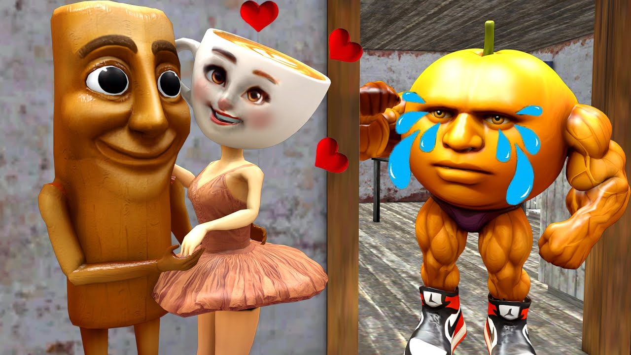 BALLERINA CAPPUCCINA Fall In Love With TUNG TUNG SAHUR in Granny House - funny horror animation