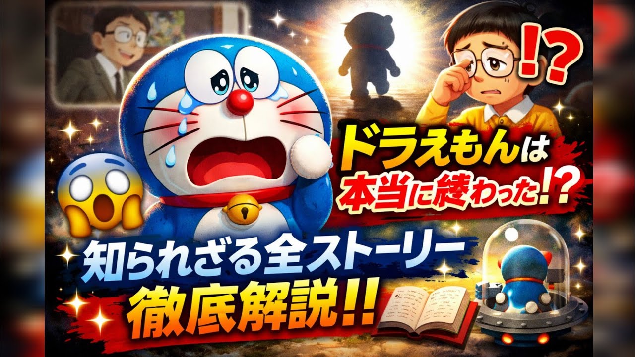 「ドラえもんは本当に終わった？知られざる全ストーリーを徹底解説！」#ドラえもん #Doraemon #ドラえもん終了 #ドラえもんストーリー #ドラえもん全話 #のび太 #ドラえもん真実  