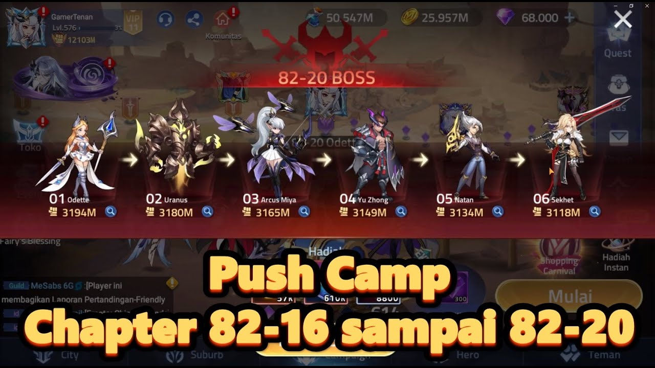 Push campaign chapter 82-16 sampai chapter 82-20 - Mobile legends adventure