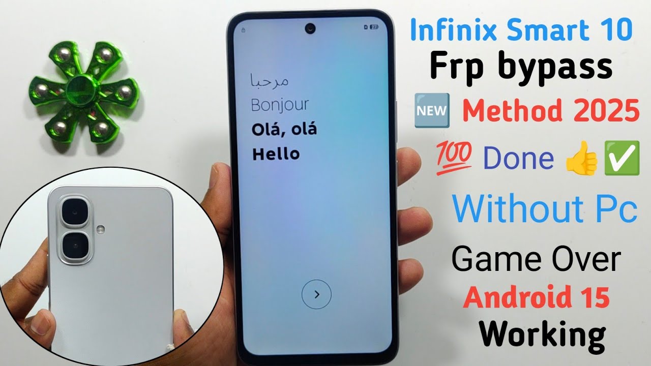 Infinix Smart 10 Android 15 Frp bypass Game Over 🆕 Method 💯 Done 👍✅ Google Account Remove Easy Trick
