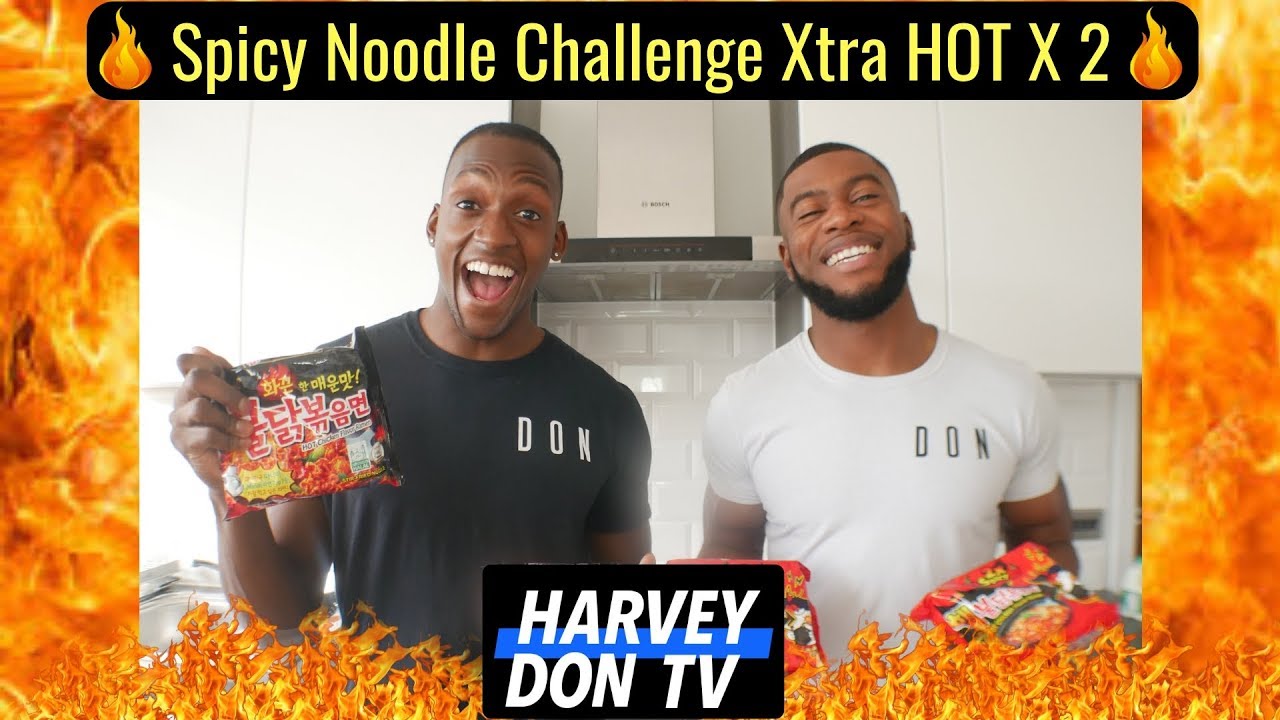 Spicy Noodle Challenge - HE CRIED! HarveyDon TV @Raymanbeats #SpicyNoodle #Challenge