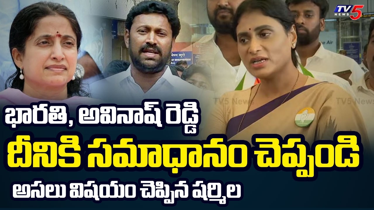 YS Sharmila Shocking Comments on YS Bharathi and YS Avinash Reddy | Viveka Case | Jagan | TV5 News