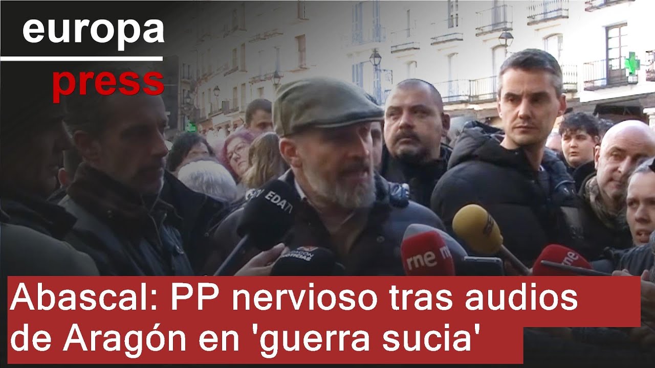 Abascal atribuye los audios de Aragón a la “guerra sucia” del PP: “Están muy nerviosos”