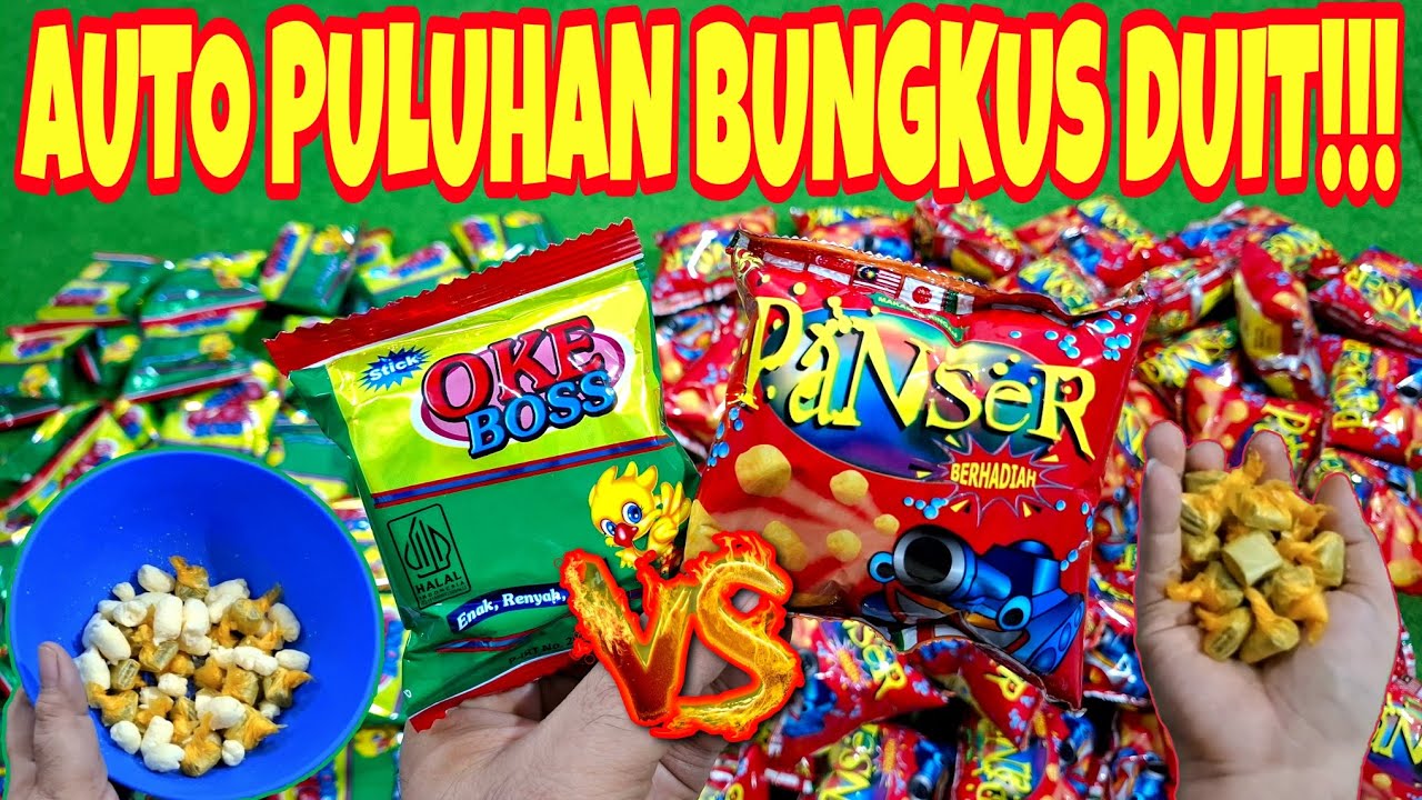 VIRAL!!! HADIAH UANGNYA AUTO 20 BUNGKUS!!! UNBOXING CIKI PANSER vs OKE BOSS BERHADIAH UANG