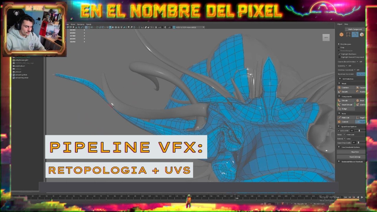 🔥❗❗Secretos del Pipeline VFX al descubierto❗❗🔥: retopología y UVs de la Araña Biónica | Parte II 🕷️✨