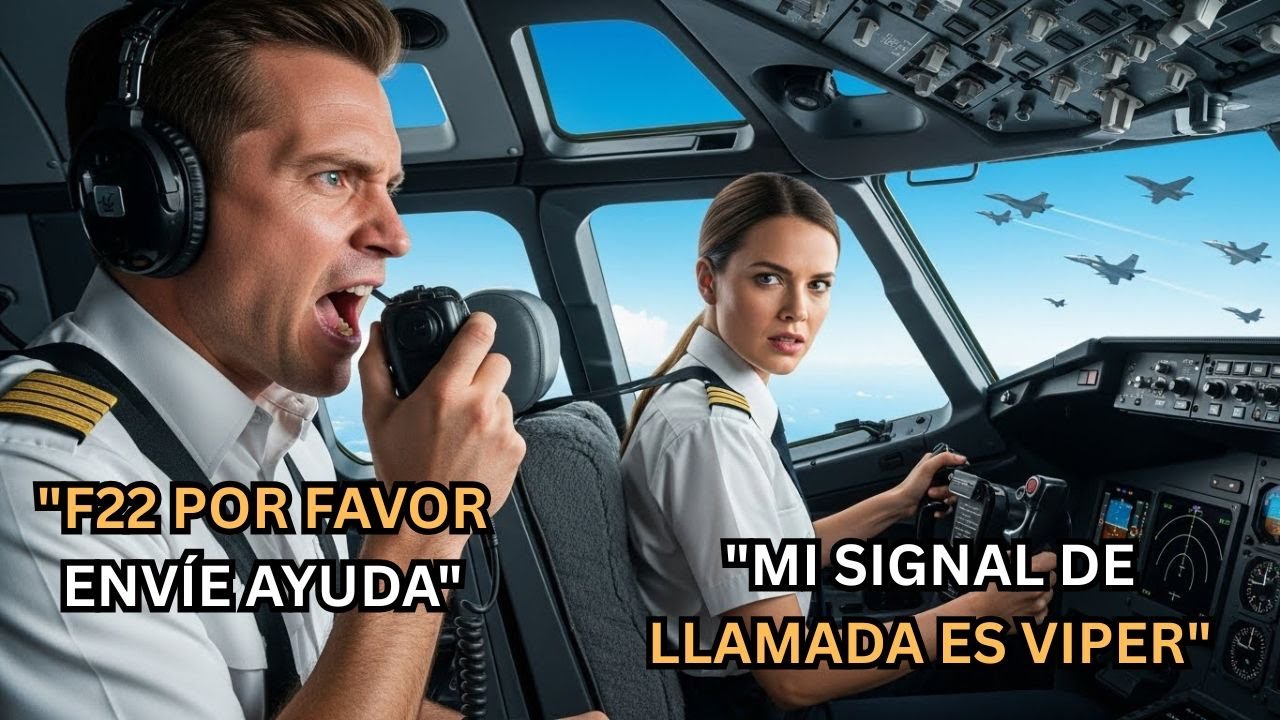 La capitana pidió ayuda… hasta que los F-22 reconocieron su indicativo secreto: “Viper”