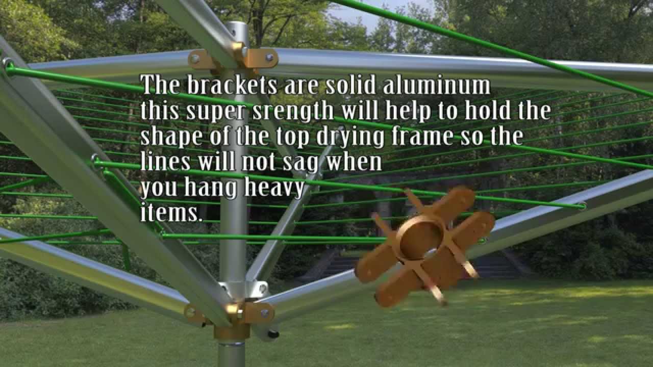Outdoor clothesline Breezecatcher umbrella folding clothes line