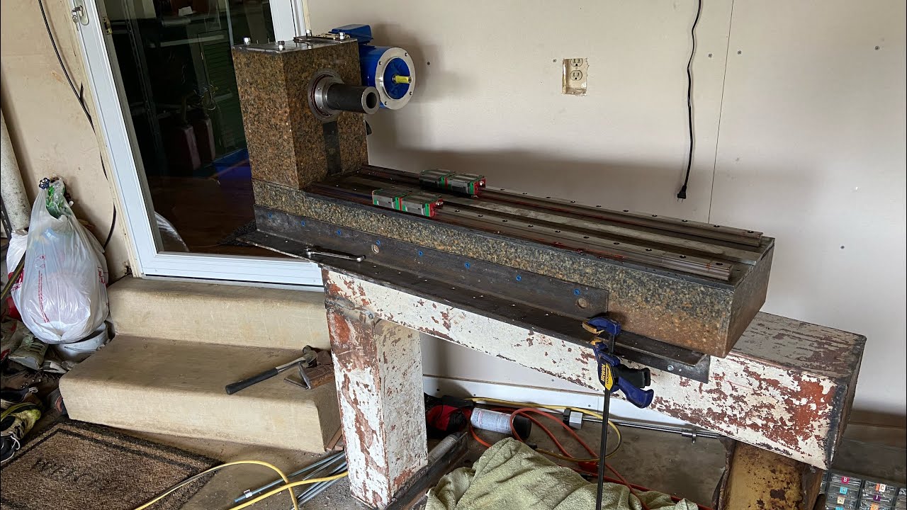 DIY Epoxy Granite Metal Lathe 8: Progress Update and Mounting the Main Motor!