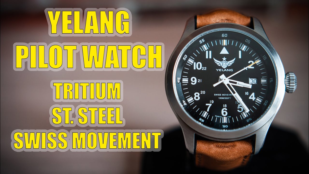 Yelang Pilot Watch Обзор часов с тритиевой подсветкой