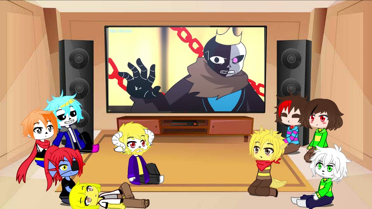 Undertale reacts to Error404!Sans vs KingOfMultiverse!Sans + Extra Scene (Animation)