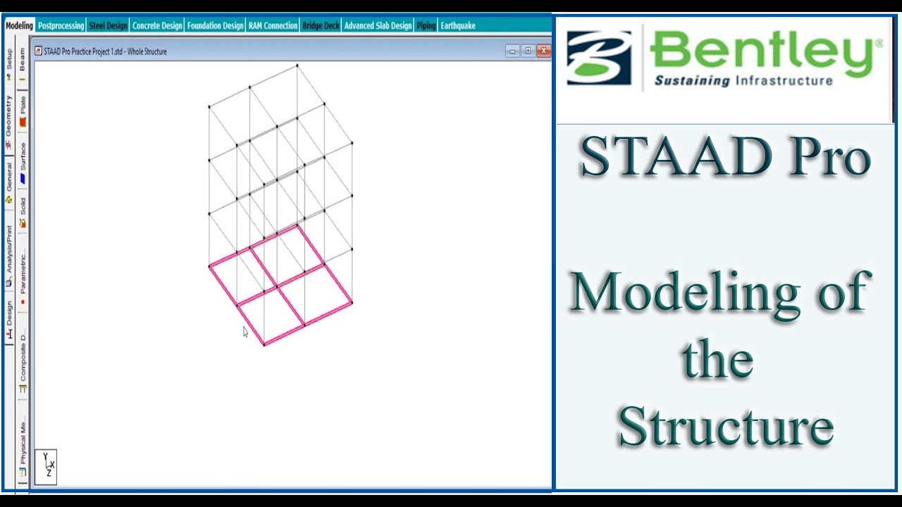 STAAD Pro Tutorial For Beginners [Episode 12]: Modeling of the Structure