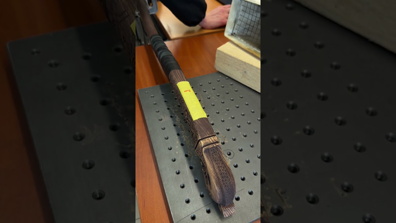Leviathan Kratos axe with carved handle 34.25