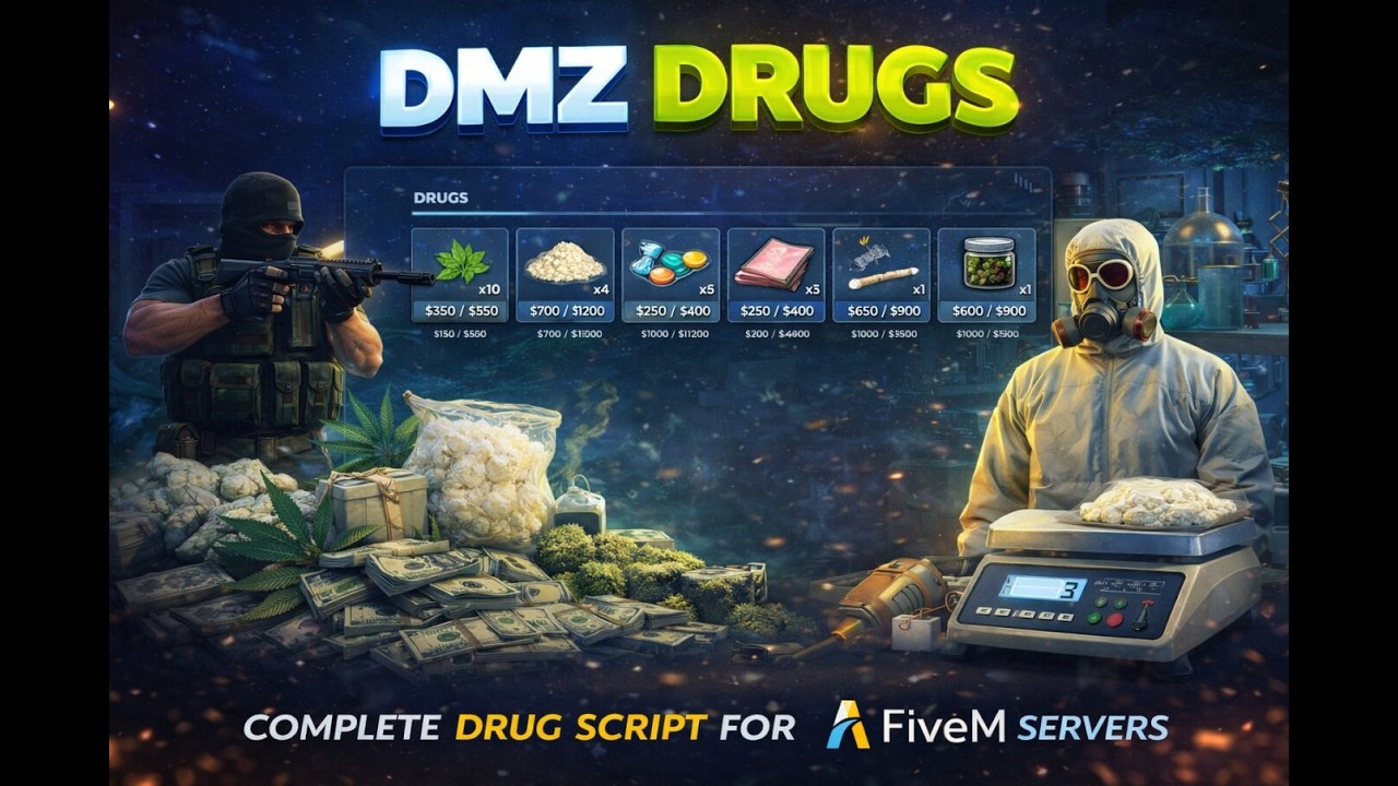 [PAID] DMZ DRUGS | Drugs System Script | [QBCore / ESX / QBOX]