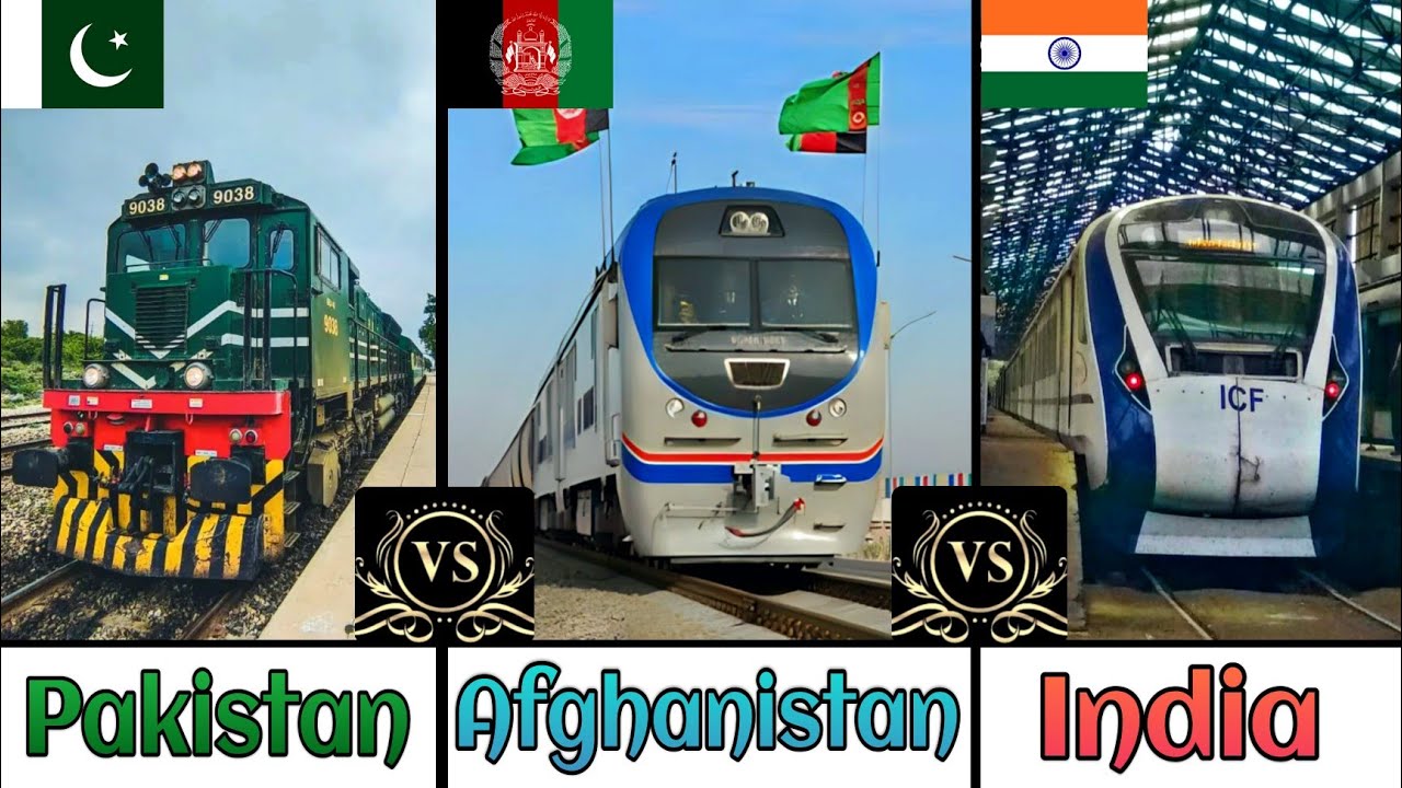 INDIAN RAILWAYS Vs PAKISTAN RAILWAYS Vs AFGHANISTAN RAILWAYS Comparison in 2024 || Triple Comparison