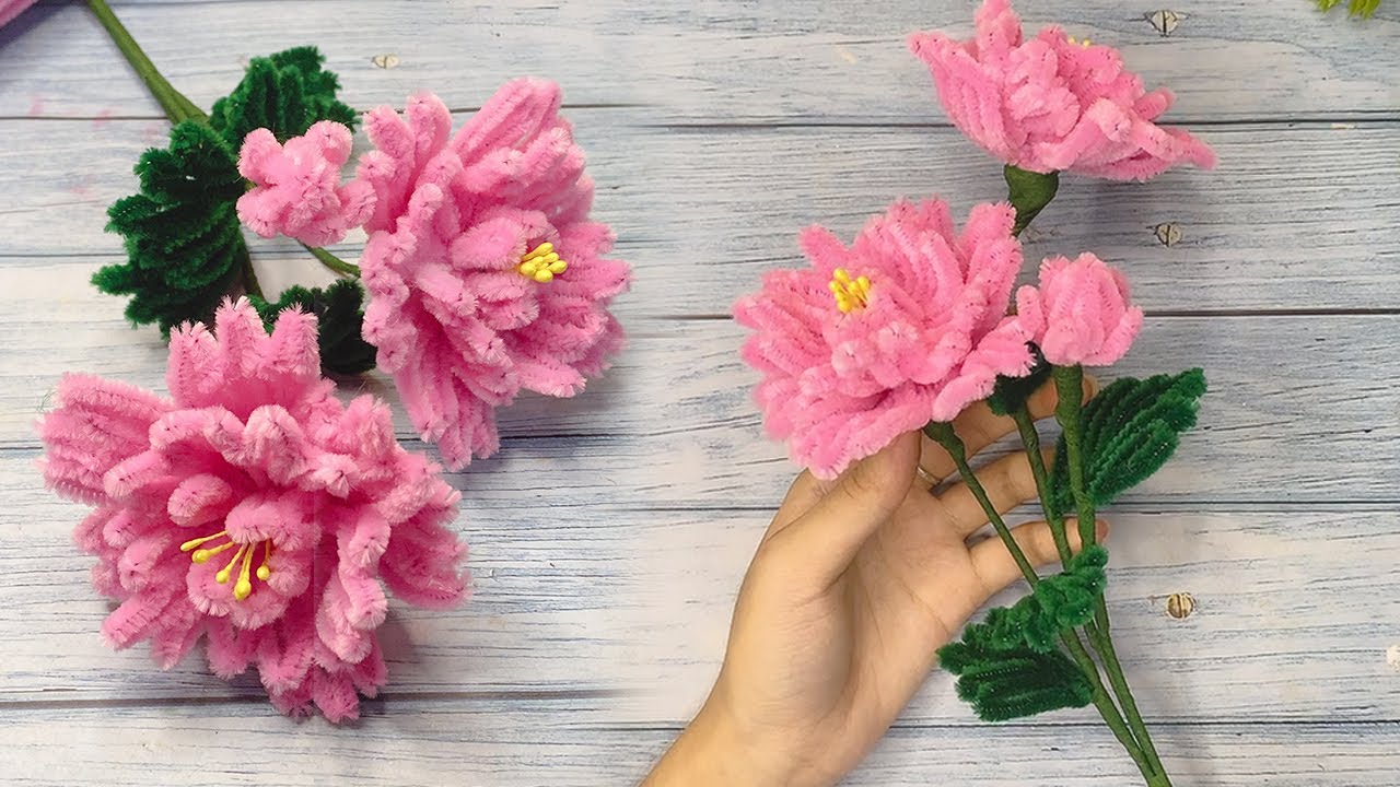 How to Make Beautiful Flower with Pipe Cleaner - Flower Pipe Cleaner - Chenille Wire flower