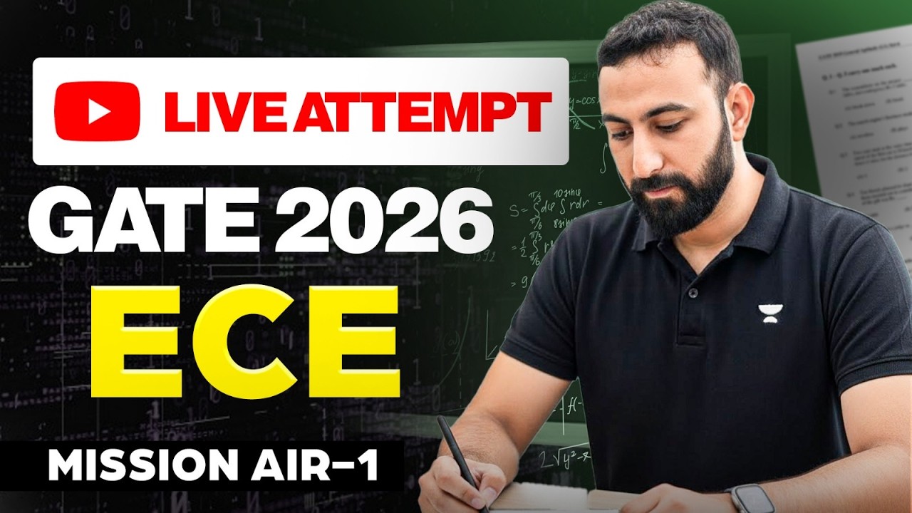 This Is How AIR-1 Attempts GATE 2026 ECE 😱 (LIVE) | Complete Strategy | Aditya Kanwal Sir