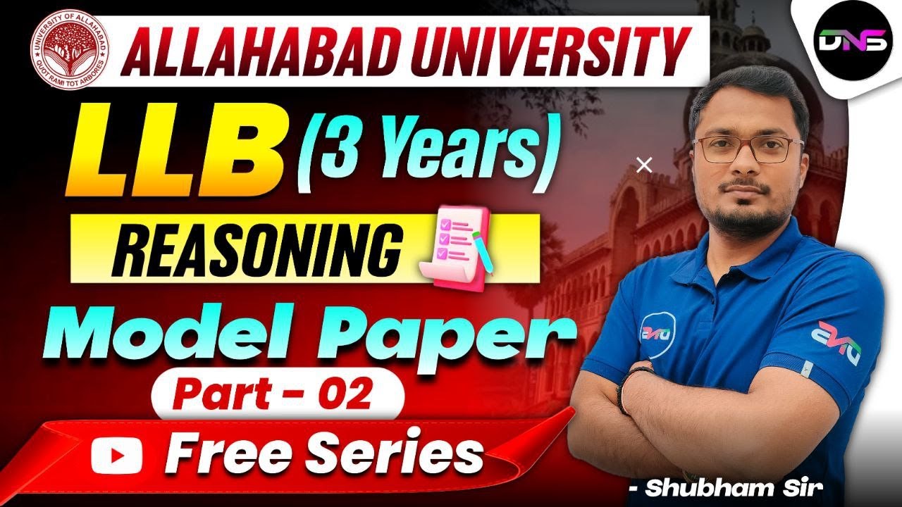 Allahabad University LLB Entrance Exam Reasoning Model Paper||AU LLB Reasoning PYQs Solution-Part-2