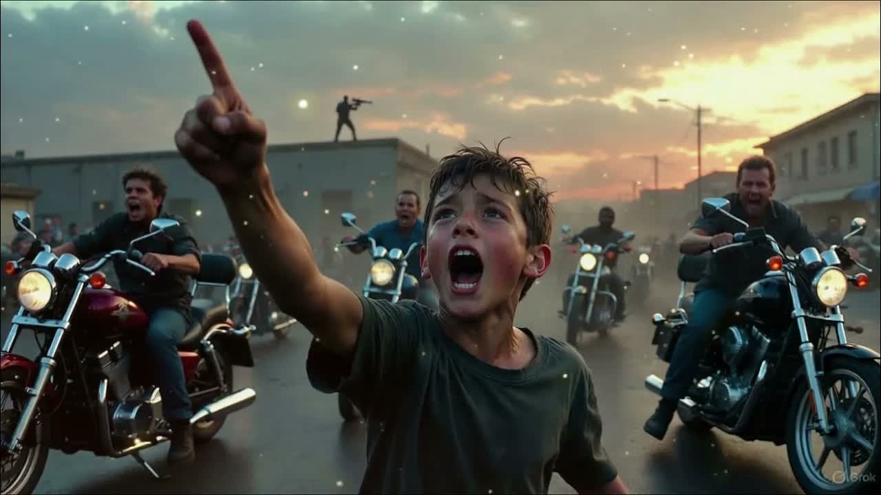 The Boy Spotted the Sniper on the Rooftop — What He Shouted Saved the Entire Biker Club