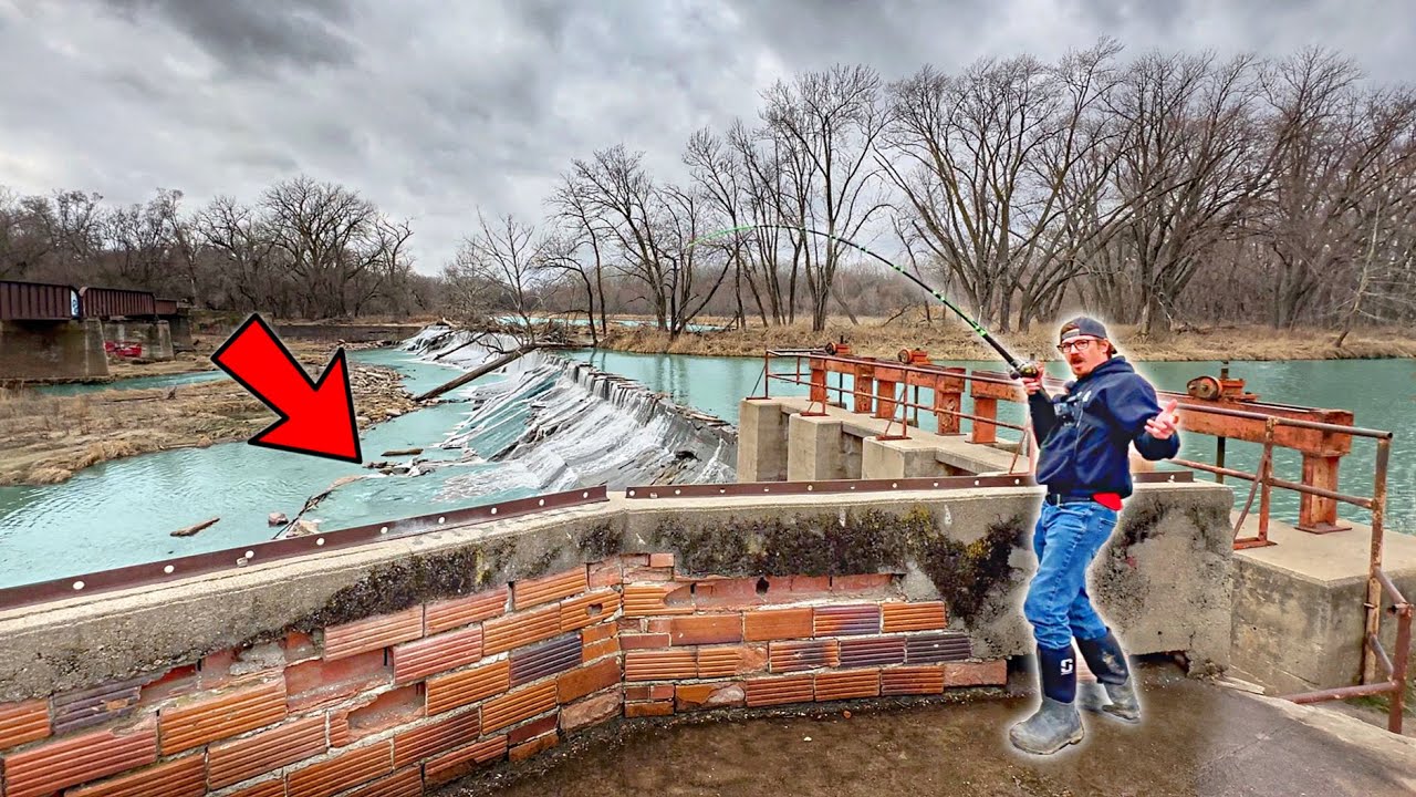 Fishing Loaded Pools Below This MASSIVE SPILLWAY!!! (Kept Getting Bigger)