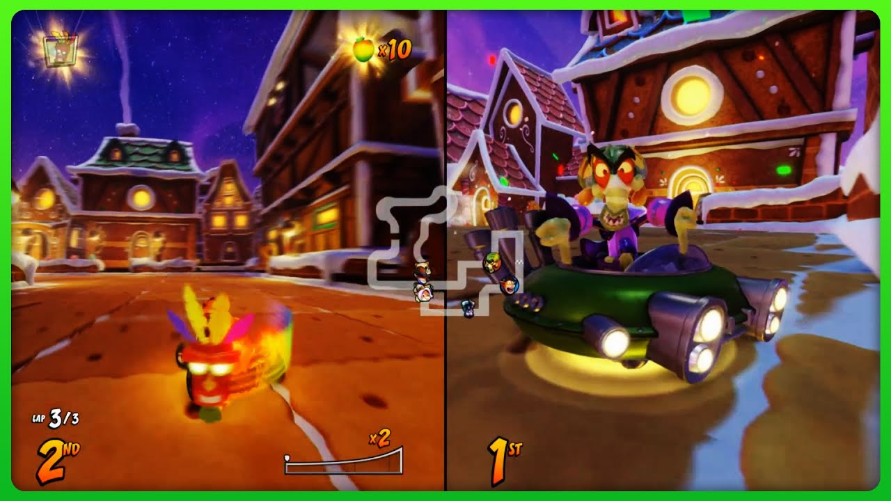 Crash Team Racing: Nitro Fueled (PS4) - Split Screen Multiplayer - Gameplay 5