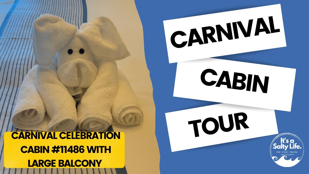 Carnival Celebration Cabin Tour #11486 featuring a nice balcony!!