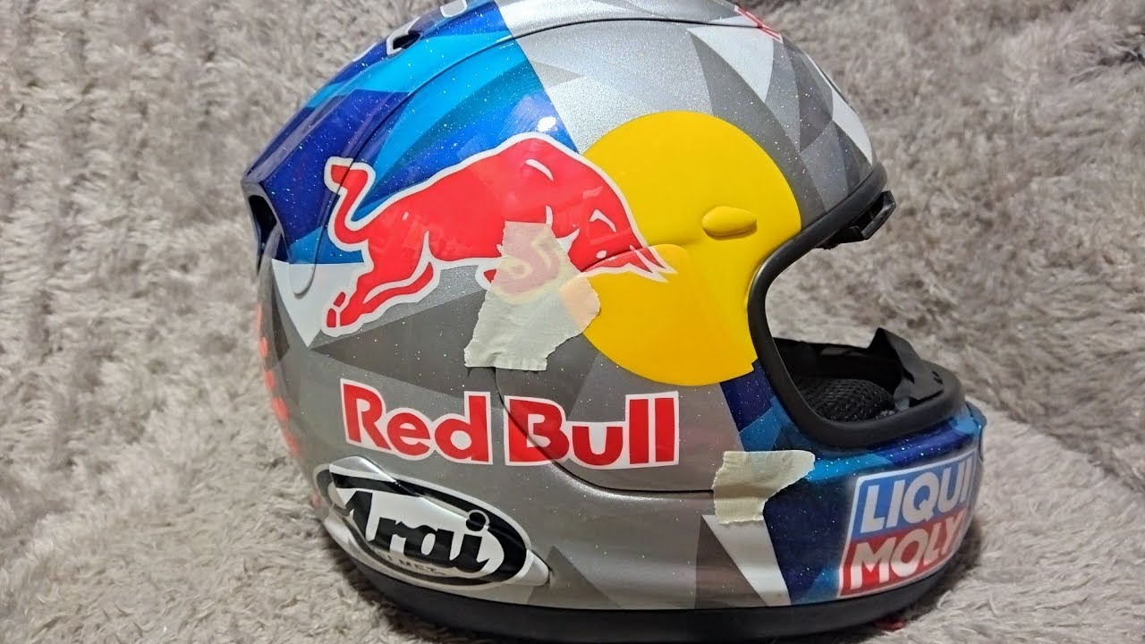 repaint motif arai red bull