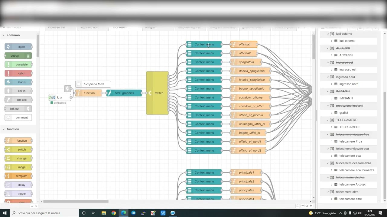 Node-Red SVG floorplan and context menu