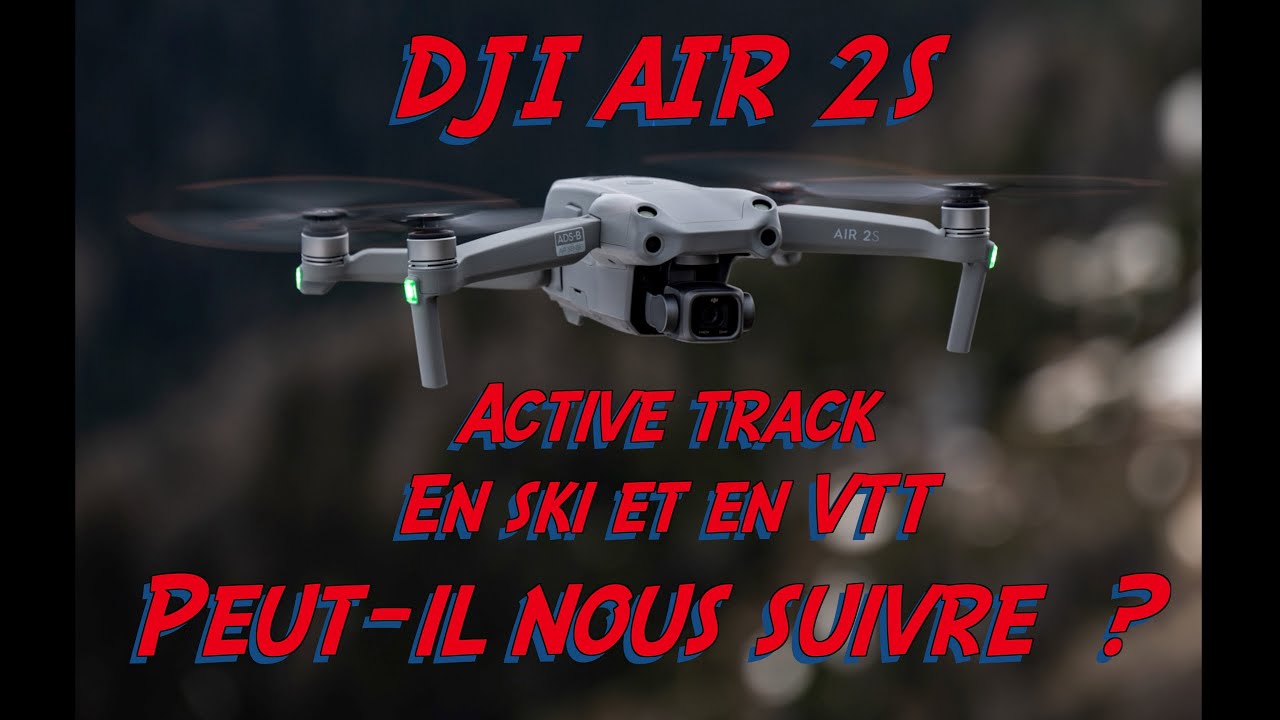 DJI Air 2 S mode suivi ski vélo ( DJI Air 2S active track ski mountain bike )
