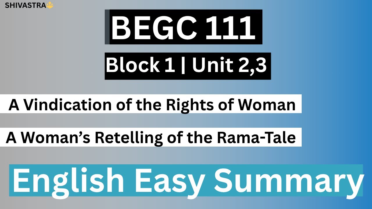 BEGC 111 | BLOCK 1 | UNIT 2 AND 3 Easy English Explanation
